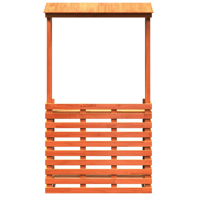 Delshire Rectangular Outdoor Bar Table , 112.5cm cm W 57cm cm D, Wax Brown