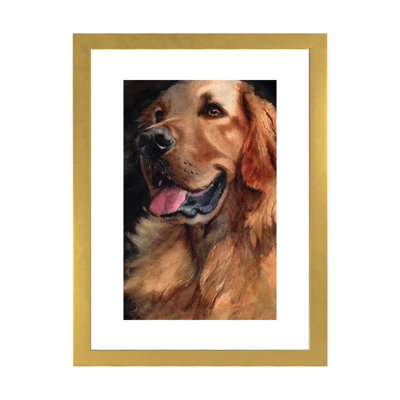 Golden Retriever Joy by Rachel Parker - Painting Print