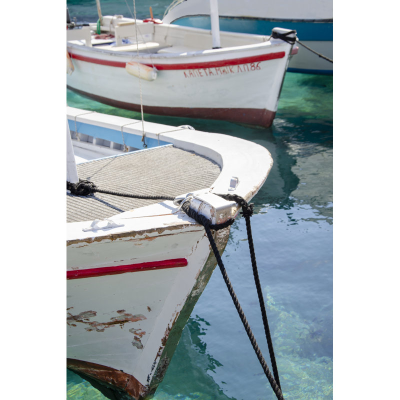 Workboats of Corfu, Greece III by Laura DeNardo - Photograph, 46cm H x 30cm W, Wrapped Canvas