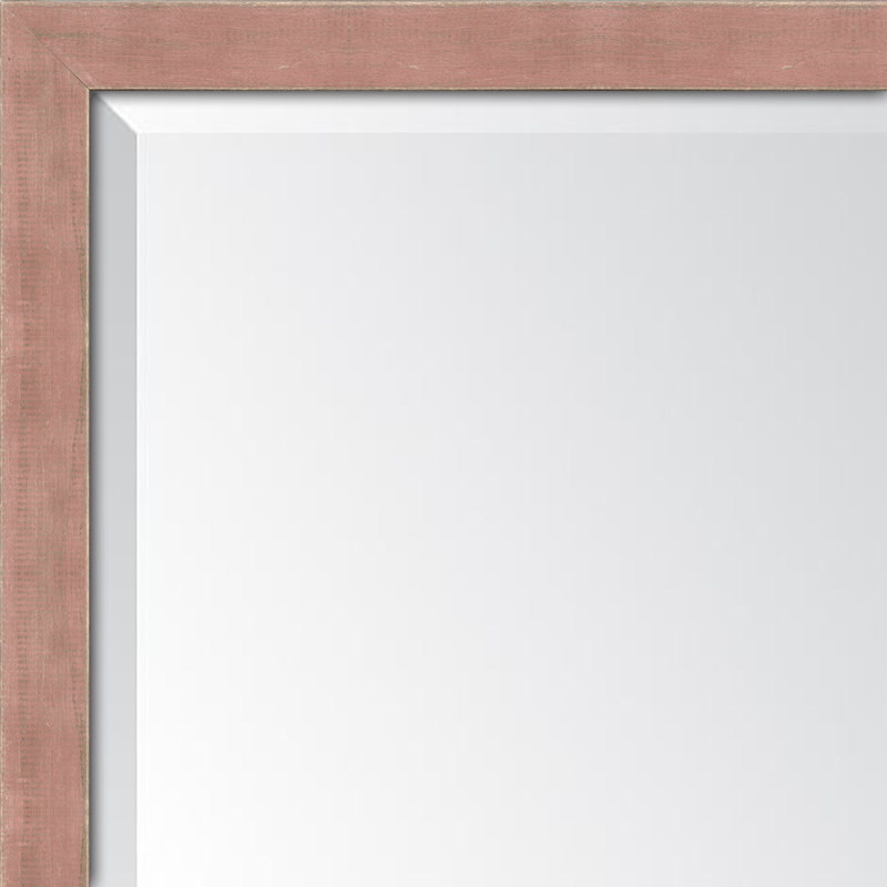Broadway Wood Flat Wall Mirror, 39" H x 27" W, Autumn Spice