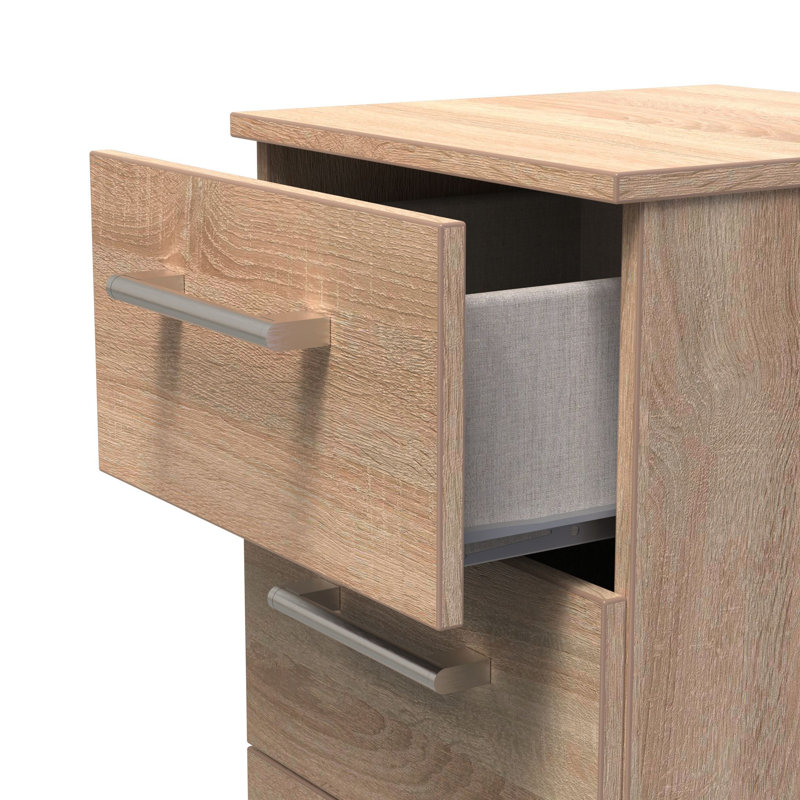 Fully Assembled Bartly 3 Piece Bedroom Set, Bardolino Oak