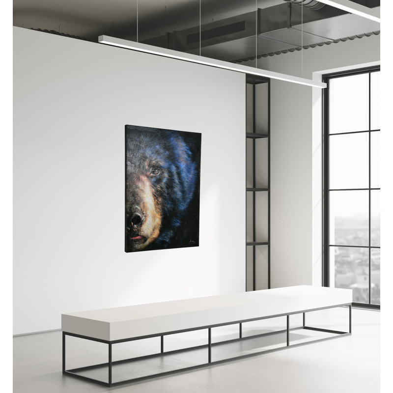 Le Beau Giclee by AFD Home 11158276 Grizzly Bear Gallery Wrap, 36-Inch by 48-Inch