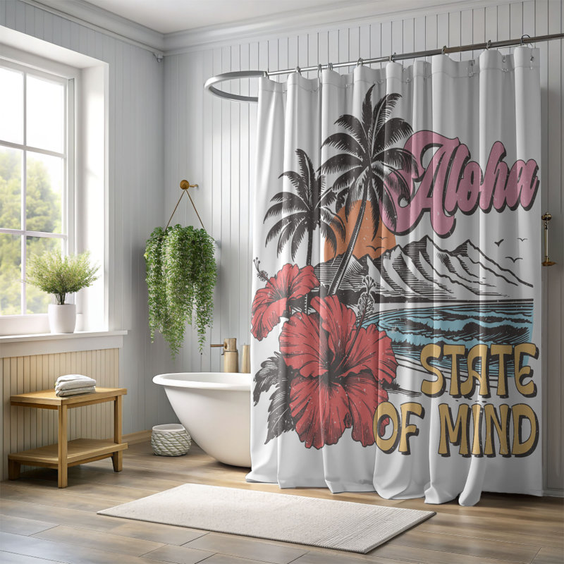 Girons Shower Curtain, 74"H x 71"W