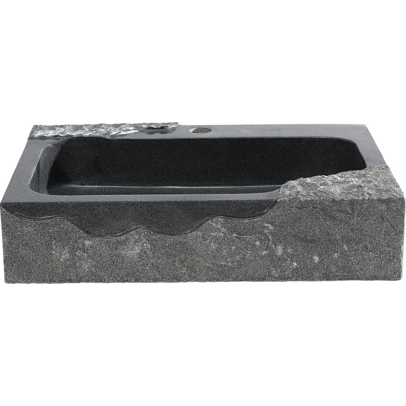 Lavabo de salle de bain vasque carré noir / argent / gris fait à la main