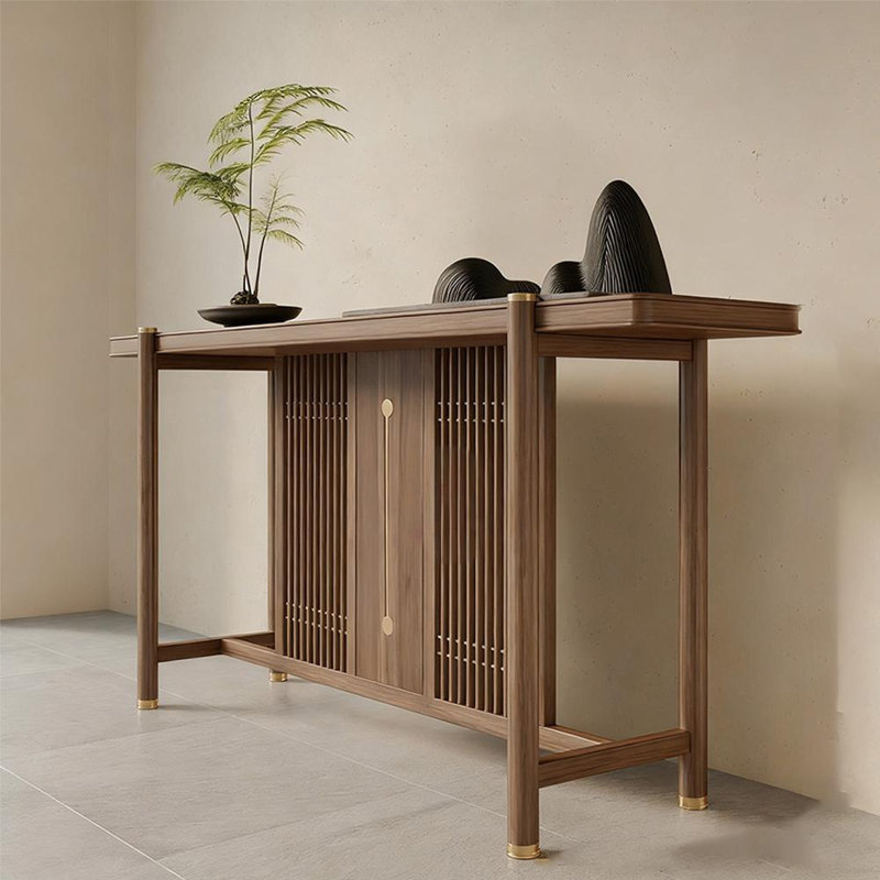 Nouvelle console en bois massif de style chinois, H 35,4 po x l 70,9 po x P 15,7 po