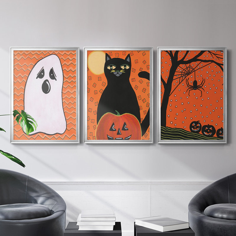 Halloween Fun IV, toile encadrée de qualité supérieure - prête à être accrochée, H 30,5 po x l 45 po x P 2,5 po