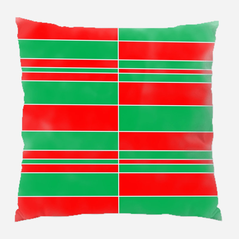 Christmas Geometric Microsuede Reversible Throw Pillow