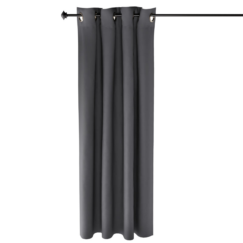 Rideau simple occultant Mileti, Gris foncé, l 52" x L 95"