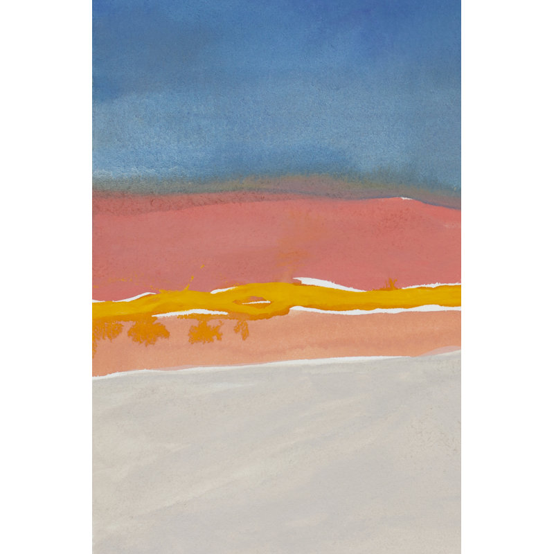 Kodachrome Horizon Diptych I by Rob Delamater - Painting Print, 122cm H x 81cm W, Black Floater Frame