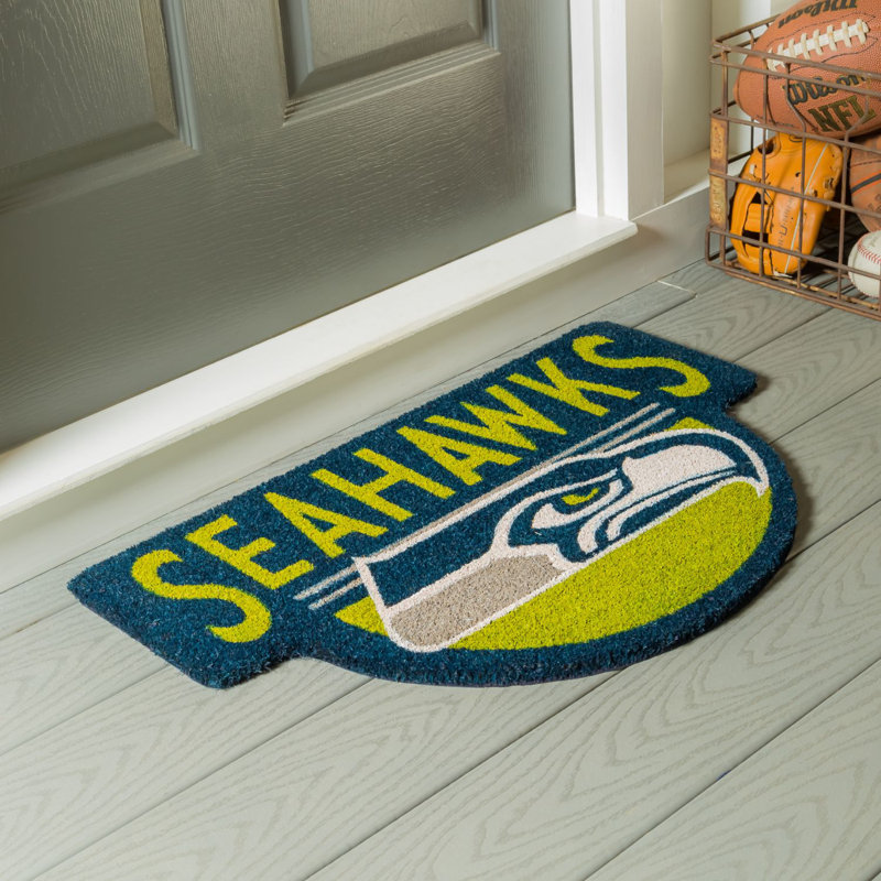 NFL Shaped Coir Outdoor Welcome Mat,  Seahawks
