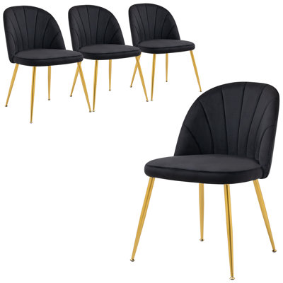 Velvet Upholstered Side Chair