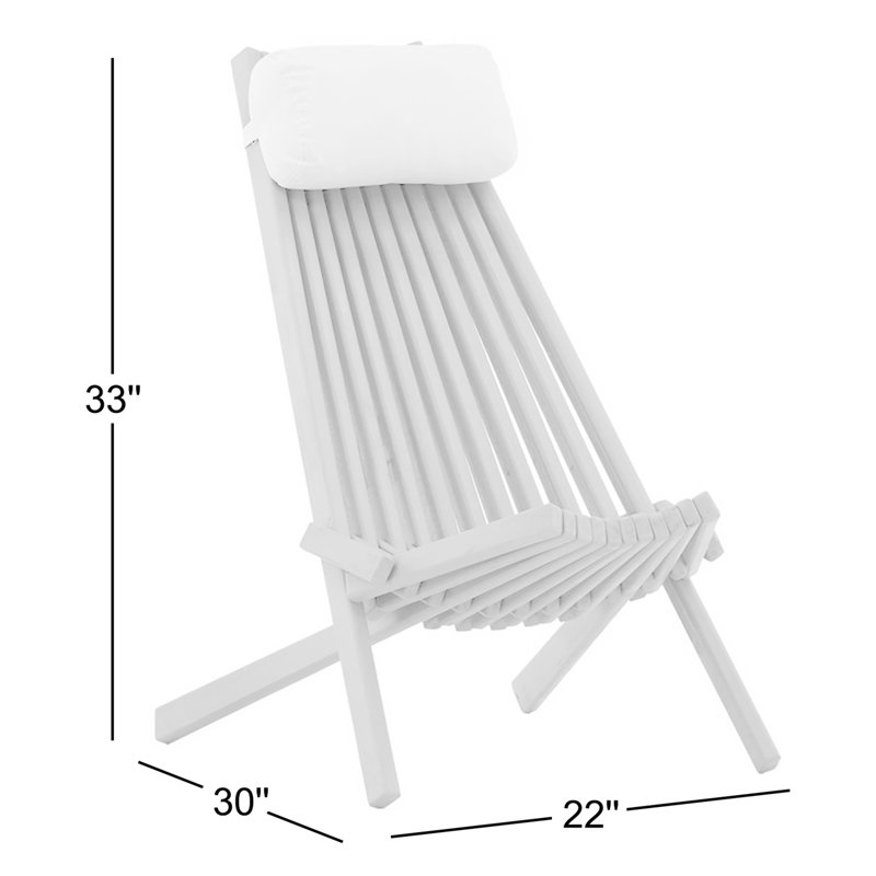 Lashawn Acacia Outdoor Lounge Chair, Brown, No