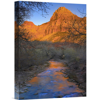 " Utah Zion NP 'Bridge Mountain And The North Fork Of The Virgin River' "