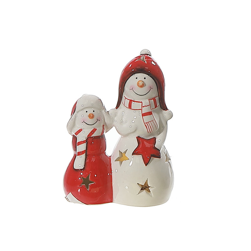 Figurine à DEL double bonhomme de neige