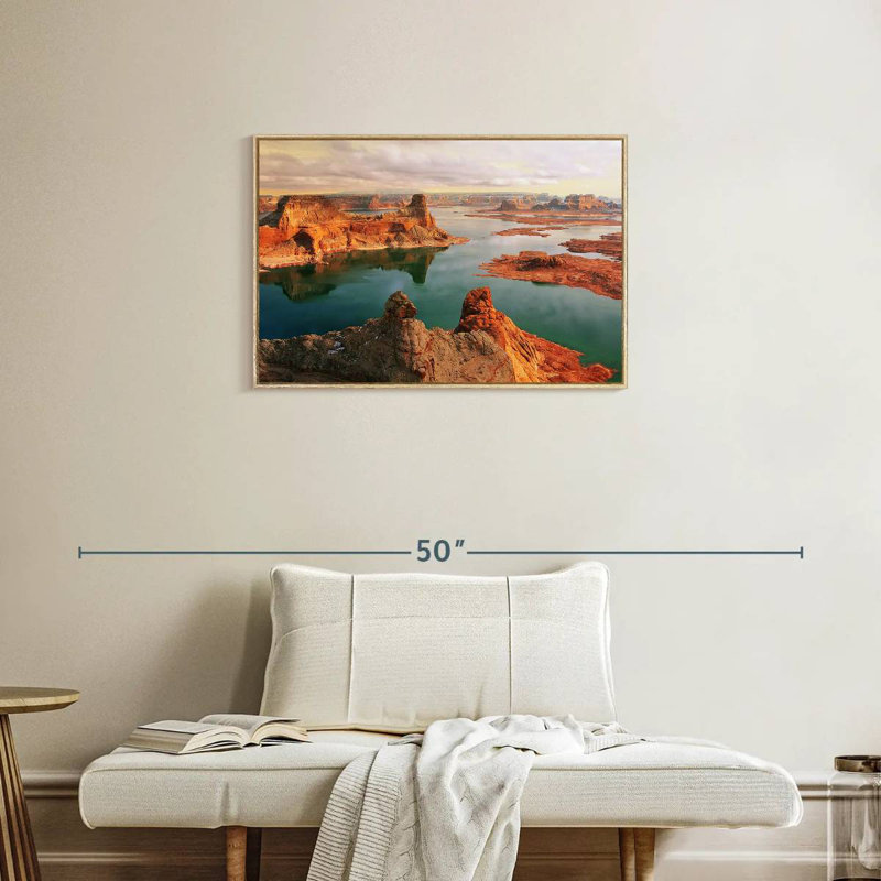 Alstrom Point, Cadre flottant en bois naturel, 31 po x 21 po