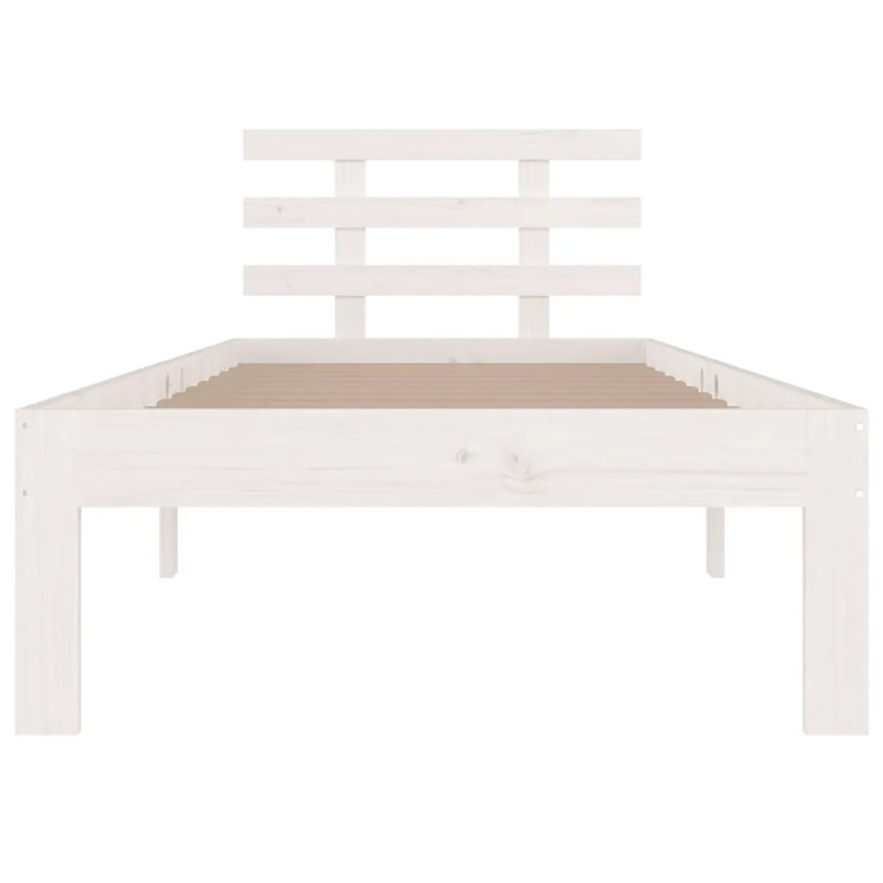 Bed Frame Solid Wood, Small Single (2'6), White