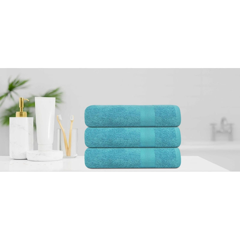 Juane Cotton Bath Towel, Teal