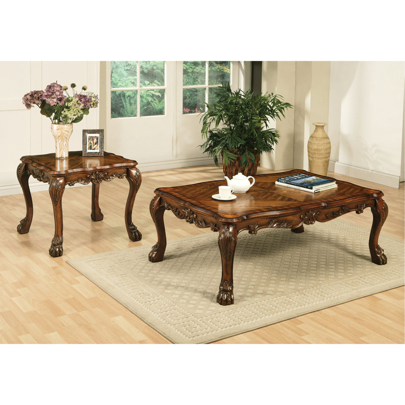Table de bout carrée en chêne cerisier traditionnel, pieds à griffes, fabrication de table festonnée, détails floraux, plateau d'amplification rustique, détails,