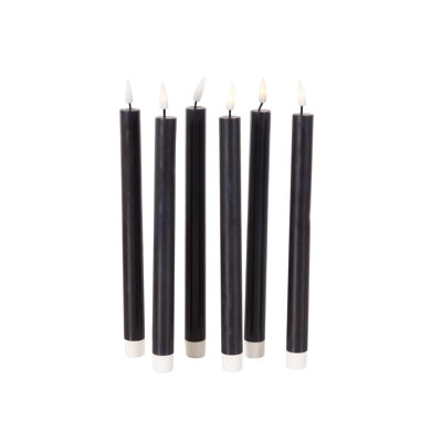 Wax Indoor and Outdoor Flameless Pillar Candles with Remote Control (Set of 6)