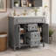 Meuble-lavabo moderne de 91 cm (36 po) avec lavabo et 2 portes à fermeture en douceur, solution de rangement élégante pour toute salle de bain-305889746-305889749