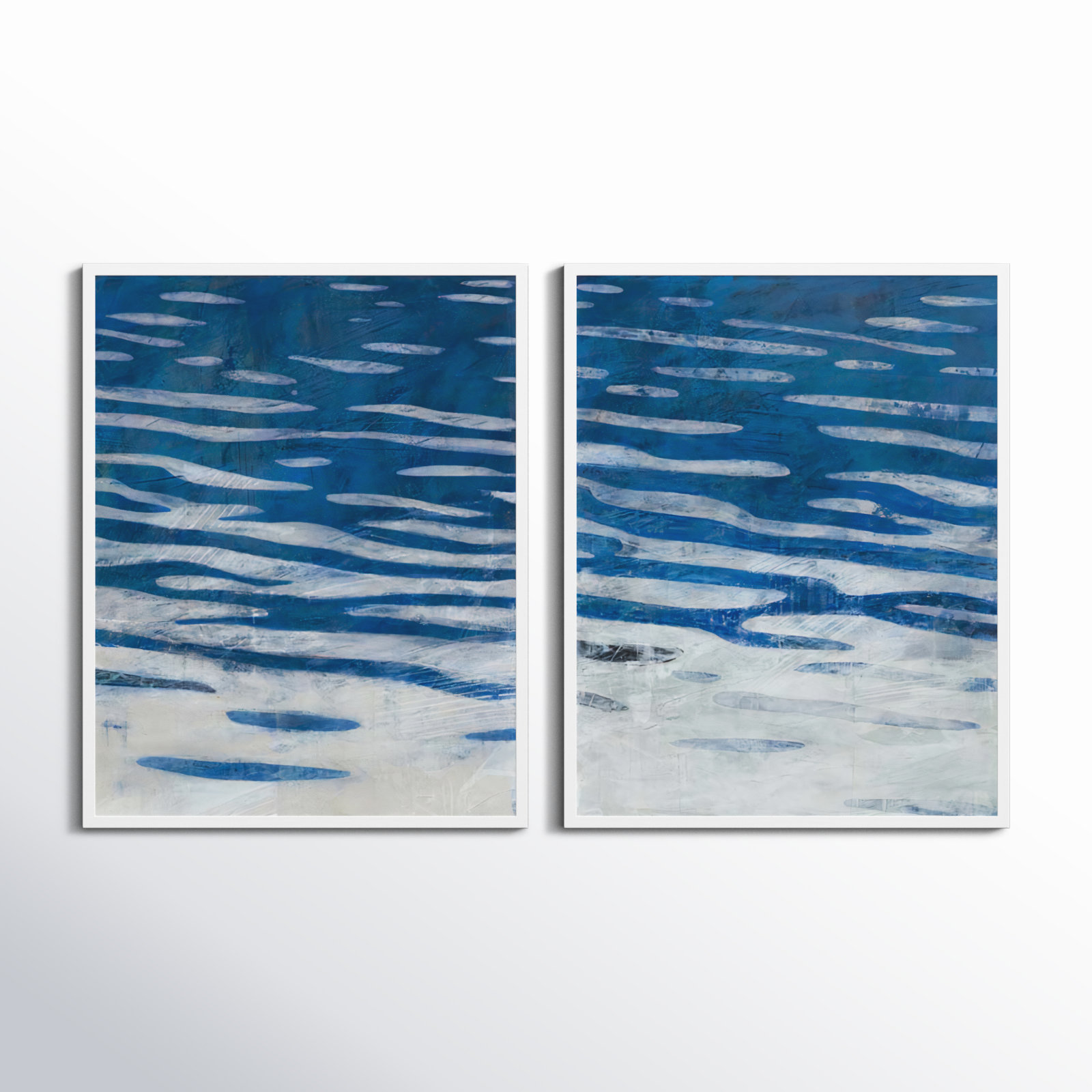 Oceanview By Ivo Stoyanov by Ivo Stoyanov, White Framed, 38" H x 60" W x 1.25" D