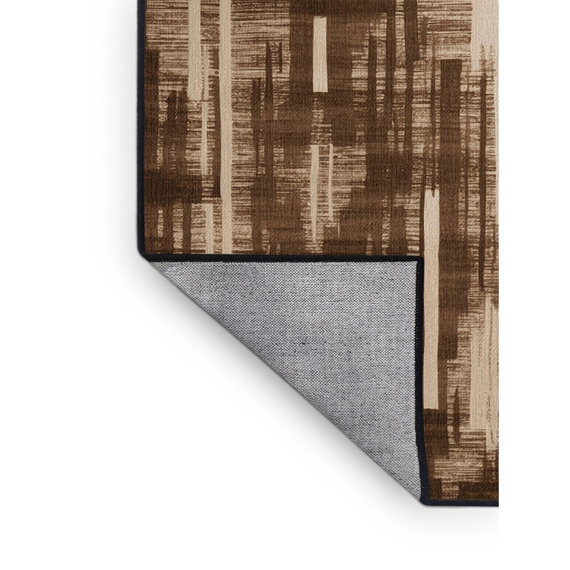 Tapis abstrait lavable à la machine, Rond 6 pi
