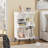 4 Cube Bookcase, Open Cube Small Bookshelf Circle Arc Storage-1623658194
