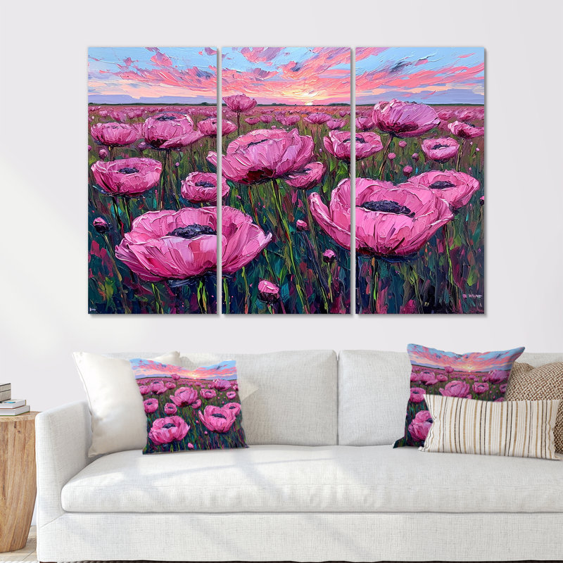 Ensemble d'art mural Northbridge - Tulipes, Toile tendue, H 32 po x l 48 po x P 1 po