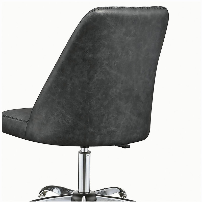 Chaise de bureau réglable grise et chromée
