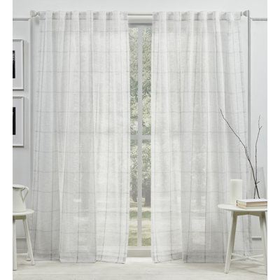 Lauren Ralph Lauren Rubin Sheer Back Tab/Rod Pocket Curtain Panel