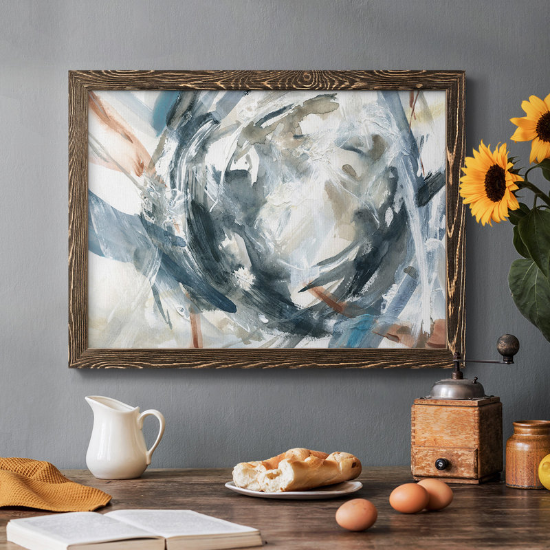 Tableau hypnotique - Toile tendue avec châssis rustique_46632, Noyer, H 18 po x l 26 po x P 1,5 po