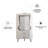 White Corner Bar Cabinet With Mirrored Back, 2 Open Shelves, 2 Drawers, And Raised Legs For Easy Cleaning – Elegant Buffet Sideboard Storage Cabinet |  