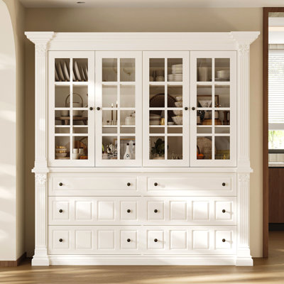 74.8”H Large Pantry Cabinet With 4 Door 6 Drawer