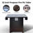 Outdoor Propane Fire Pit Table 32 Inch Fireplace, 60,000 BTU Steel Gas Fire Table with Lid, Cozy Heat for Backyard Patio Deck Parties, CSA-Certified-94789462