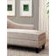 Coussin de salon moderne avec garniture cloutée en lin beige