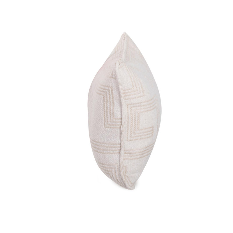 Indoor/Outdoor Pillow Syros Fog, Natural Striped, 14"H x 22"W, Rectangular