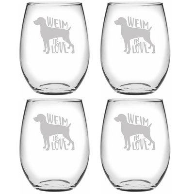 Weim In Love 21oz. Wine Glass Set