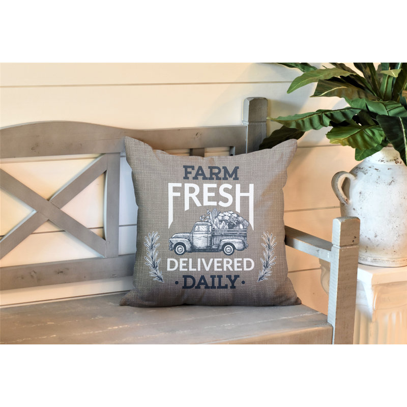 Coussin intérieur / extérieur Ringo Farm, L 19 po x H 19 po, Ombre