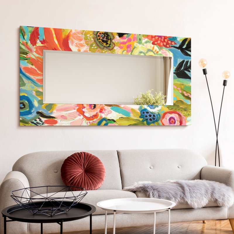 Miroir mural en verre, 36" H x 72" W