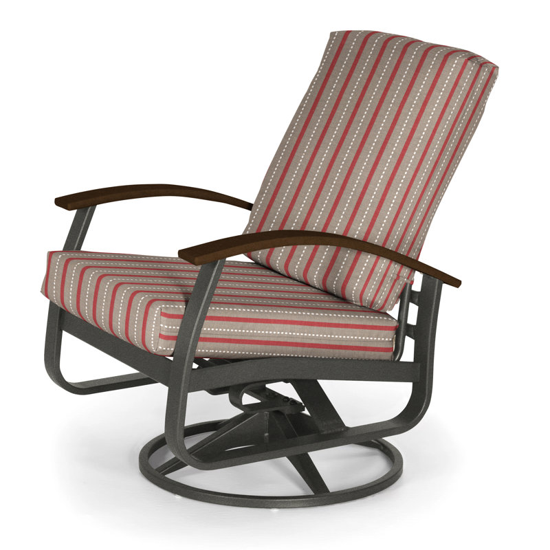 Belle Isle Outdoor Swivel Lounge Chair, Cast Slate Sunbrella® Plainweave, Kona P10, Textured Graphite