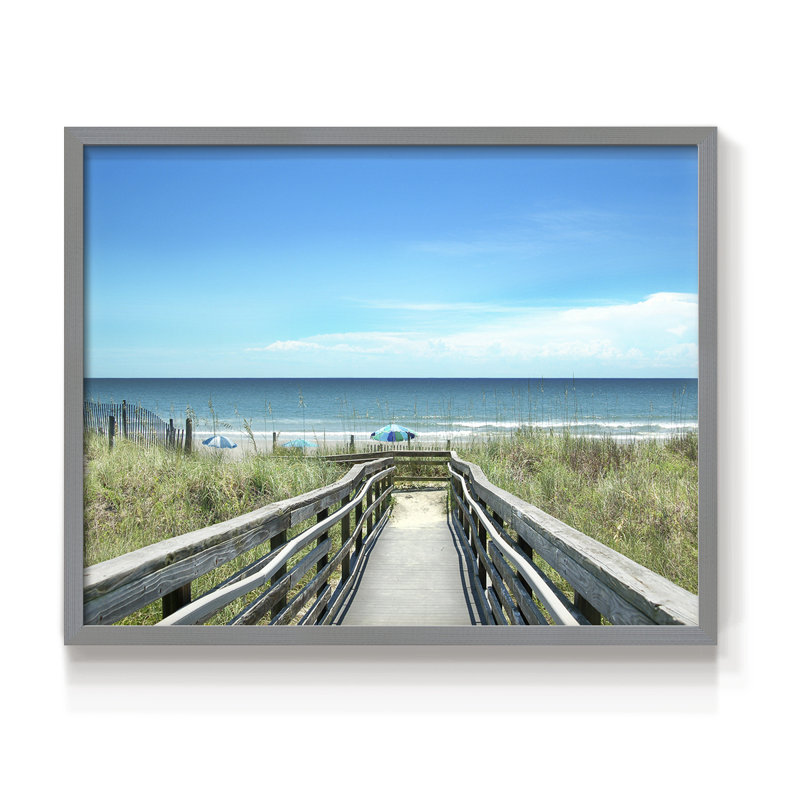 Carolina Coast -Framed Print - Restickable, H 8 po x l 10 po, Gris