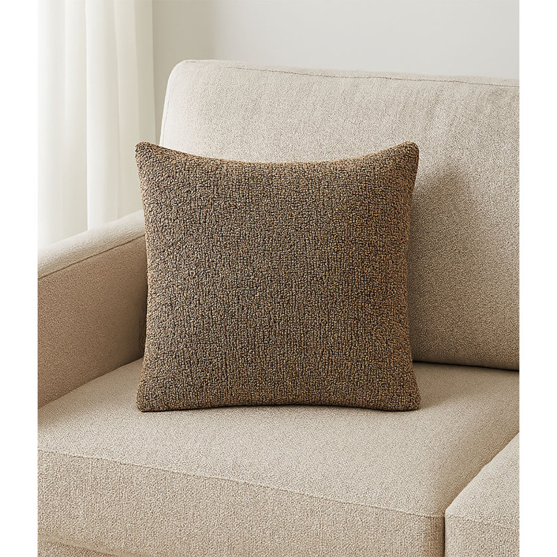 Coussin Modern, Carré 18 po, Brun