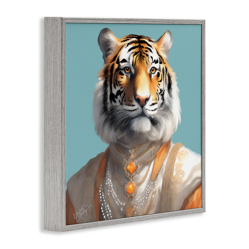 Estampe numérique Sir Prince Tiger par Elizabeth Medley, Estampe numérique Farmhouse, H 17 po x l 17 po