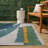 Correlly Coastal Vintage Abstract Palm Leaf Green/Cream Indoor/Outdoor Rug-1956461888
