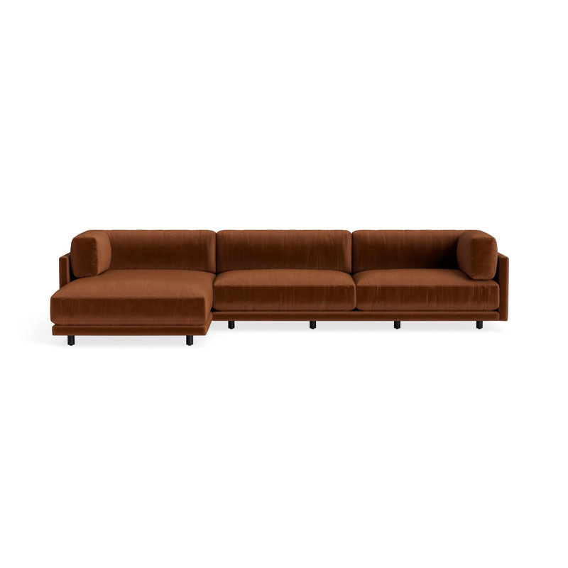MTO - Sunday Sofa w/ Chaise, Copper Velvet, Left