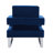 Modern Velvet Upholstered Accent Chair with Stainless Steel Legs-487641214-471625443
