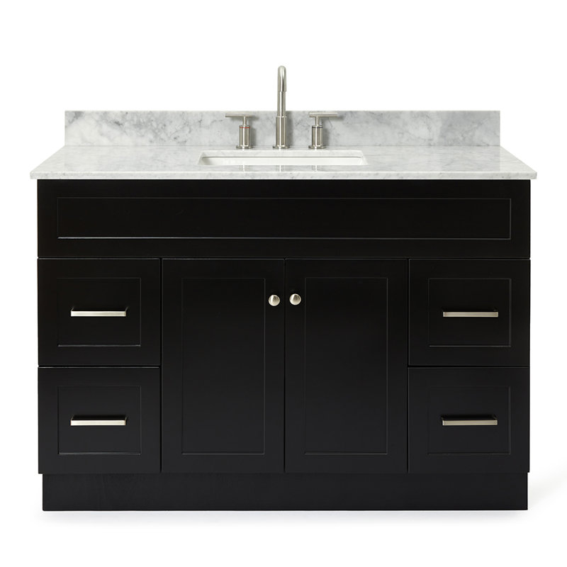 Ensemble de meuble-lavabo simple 49 po Partham, Noir