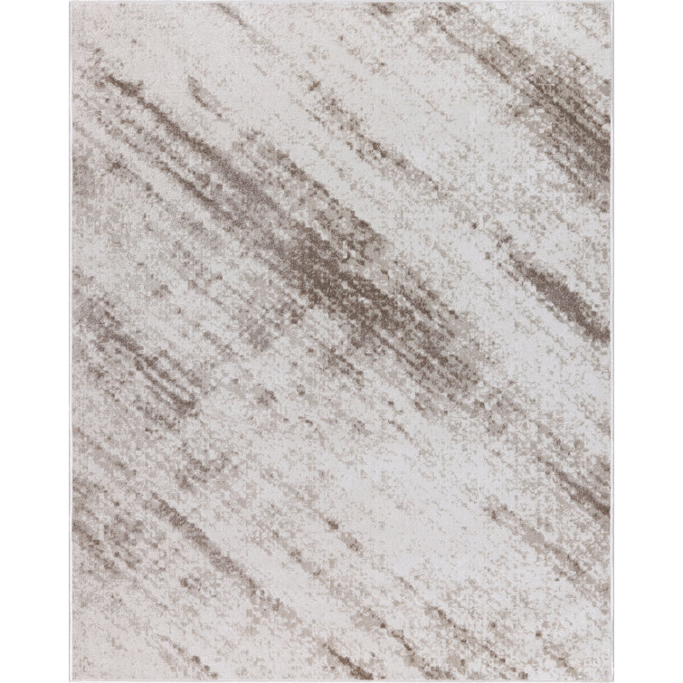 Machine Washable Austin Ivory/Brown Rug