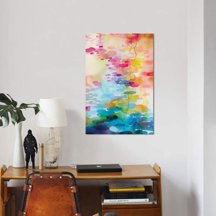 « réflexions sur l’eau ii », impression sur toile, H 26 po x l 18 po x P 1,5 po, Pas de tapis, Toile tendue