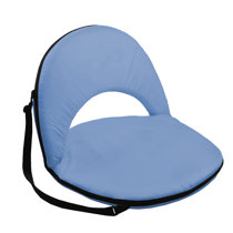 Kaganoon Stadium Seats With Back Support Cushion, Folding Stadium Seats For Bleachers Hold Up 400lbs, Wide Bleacher Seat With Shoulder Strap & Handle Comfort For Sports Events (Blue, 1pcs
